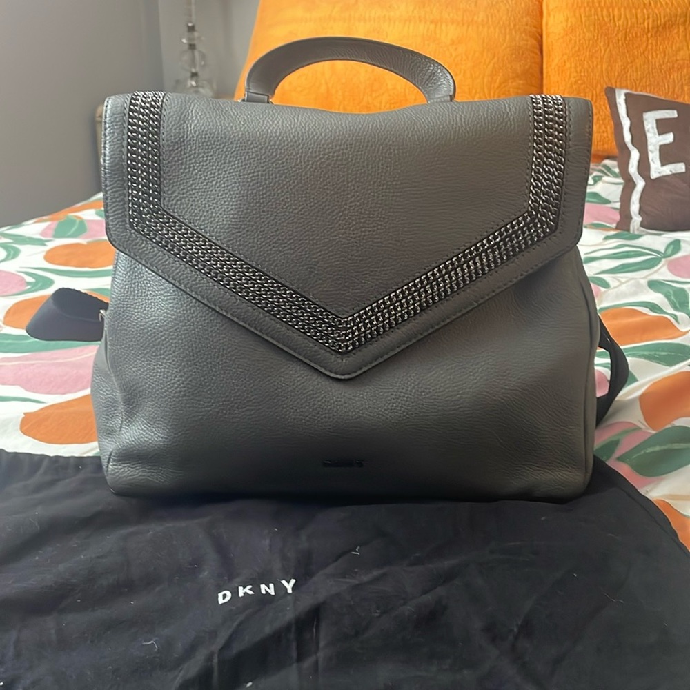 DKNY Leather Backpack Satchel